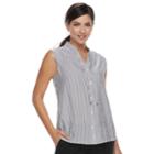 Women's Apt. 9&reg; Tie Accent Blouse, Size: Xl, Black