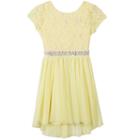 Girls 7-16 Speechless Lace & Glitter Tulle Embellished Waist Dress, Girl's, Size: 10, Lt Yellow