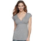 Maternity A:glow Surplice Nursing Tee, Women's, Size: M-mat, Dark Grey