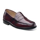 Nunn Bush Kent Men's Moc Toe Penny Loafer Dress Shoes, Size: 9 Wide, Dark Red