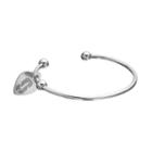 Fiora Stainless Steel Stanford Cardinal Charm Cuff Bracelet, Women's, Size: 7.5, Grey