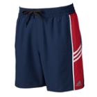 Men's Adidas Colorblock Microfiber Volley Swim Trunks, Size: Xxl, Red Overfl