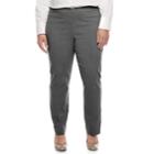 Plus Size Dana Buchman Slimming Pull-on Pants, Women's, Size: 2xl, Grey