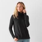 Women's Sonoma Goods For Life&trade; Boxy Turtleneck Sweater, Size: Large, Black