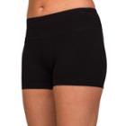 Women's Danskin Wide Waist Hot Shorts, Size: Small, Black
