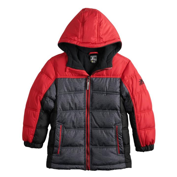 Boys 4-7 Zeroxposur Myriad Reflective Puffer Heavyweight Jacket, Size: Small, Pink Ovrfl