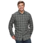 Big & Tall Sonoma Goods For Life&trade; Modern-fit Supersoft Flannel Button-down Shirt, Men's, Size: 4xb, Med Grey