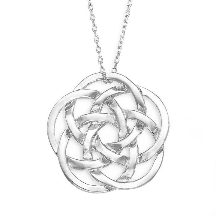 Sterling Silver Celtic Knot Pendant, Women's, Size: 17, Grey