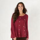 Women's Lc Lauren Conrad Boxy Scoopneck Sweater, Size: Medium, Red