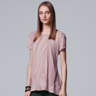 Women's Simply Vera Vera Wang Textured Abstract Tee, Size: Large, Med Purple