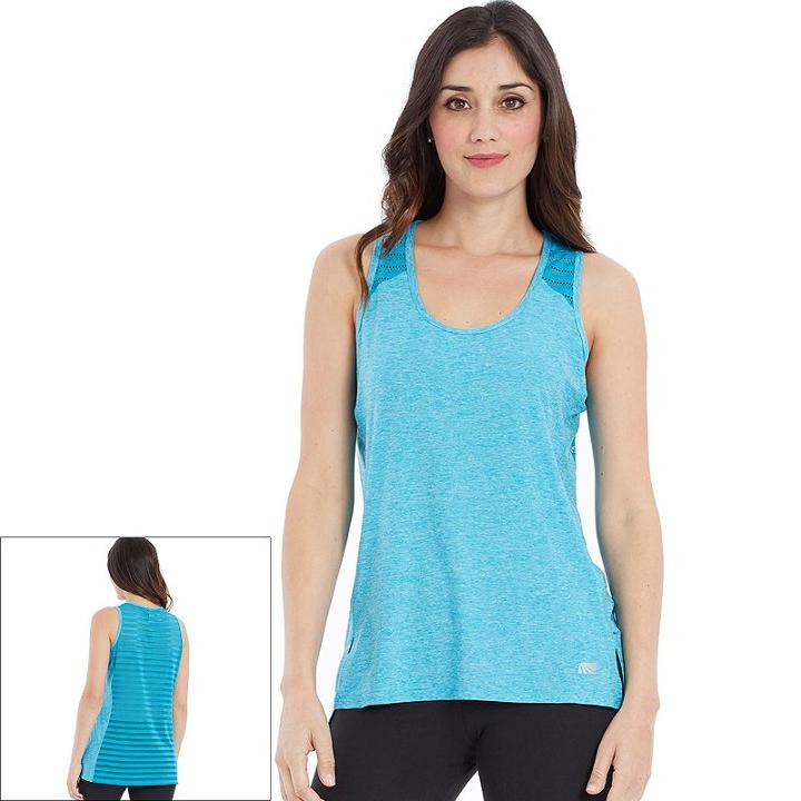 Women's Marika Energize High-low Tank, Size: Small, Turquoise/blue (turq/aqua)