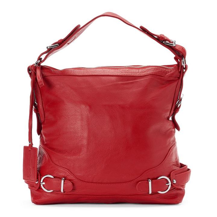 Donna Bella Salina Leather Shoulder Bag, Women's, Red