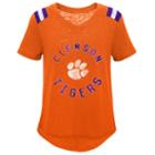 Girls 7-16 Clemson Tigers Retro Block Slubbed Vintage Tee, Size: Small, Orange