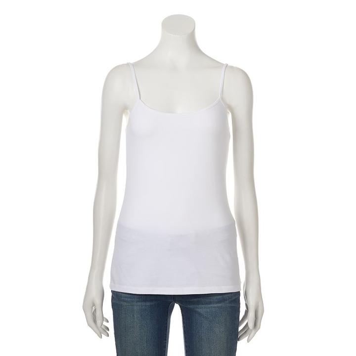 Women's Sonoma Goods For Life&trade; Solid Camisole, Size: Large, White