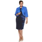 Plus Size Maya Brooke Side Paisley Print Jacket Dress, Women's, Size: 16 W, Brt Blue