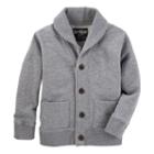 Boys 4-12 Oshkosh B'gosh Shawl Collar Cardigan, Size: 6, Light Grey