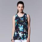 Women's Simply Vera Vera Wang Print Tank, Size: Xs, Med Blue