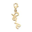 Tfs Jewelry 14k Gold Over Silver Love Charm, Women's, Yellow