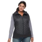 Plus Size Columbia Warmer Days Hooded Thermal Coil Vest, Women's, Size: 1xl, Grey (charcoal)