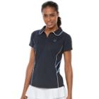 Women's Fila Sport&reg; Mesh-inset Tennis Polo, Size: Small, Blue (navy)