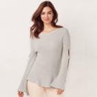Women's Lc Lauren Conrad Swing Sweater, Size: Xl, Grey