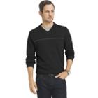 Big & Tall Van Heusen Mock-layered Classic-fit V-neck Tee, Men's, Size: L Tall, Black