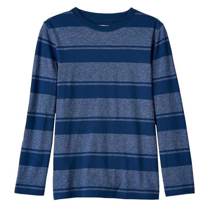 Boys 8-20 Urban Pipeline Ultimate Striped Tee, Size: Medium, Dark Blue