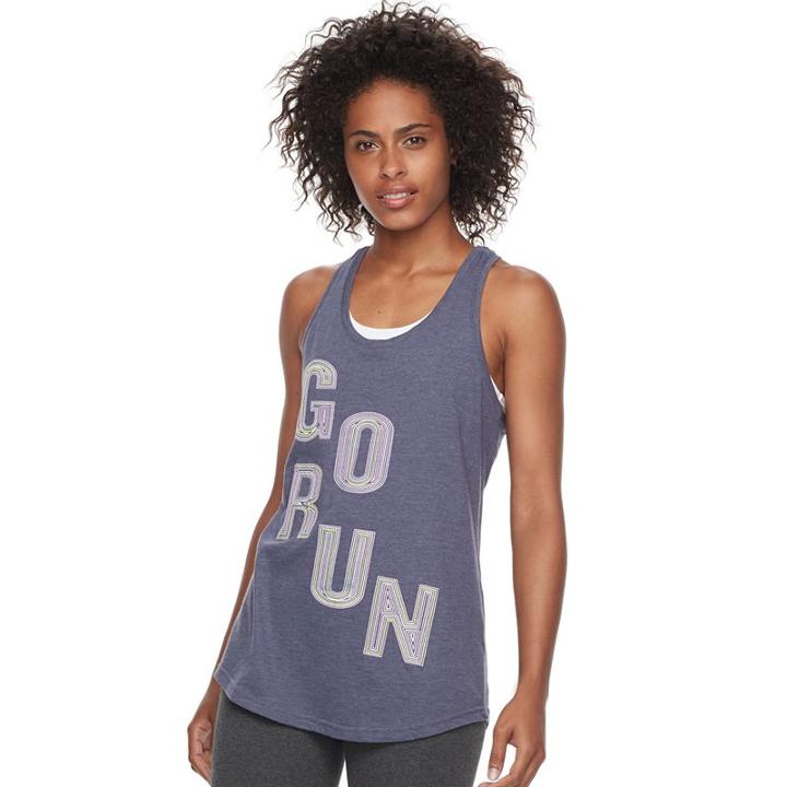 Women's Tek Gear&reg; Dry Tek Graphic Tank Top, Size: Xl, Drk Purple