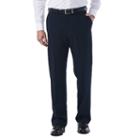 Big & Tall Haggar Eclo Tonal Plaid Classic-fit Flat-front Dress Pants, Men's, Size: 50x30, Blue (navy)