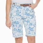 Women's Gloria Vanderbilt Joslyn Roll-up Bermuda Shorts, Size: 8, Light Blue