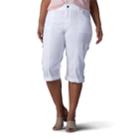 Plus Size Lee Skye Skimmer Capri Pant, Women's, Size: 25 - Regular, White