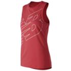 Women's New Balance Athletics Graphic Tank, Size: Medium, Brt Red