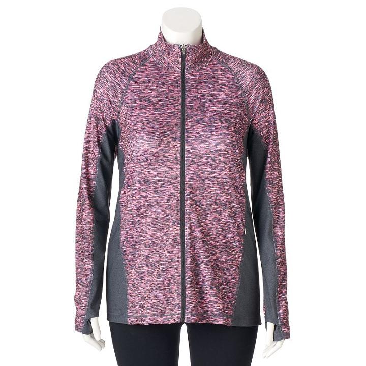 Plus Size Tek Gear&reg; Performance Full-zip Jacket, Women's, Size: 2xl, Lt Orange