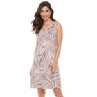 Women's Croft & Barrow&reg; Pintuck Fit & Flare Dress, Size: Small, Orange
