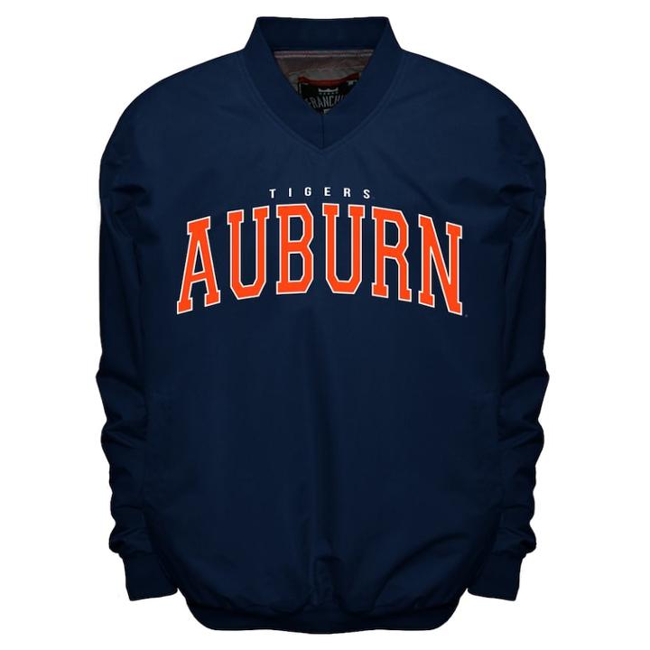 Men's Franchise Club Auburn Tigers Members Windbreaker Pullover, Size: Large, Blue