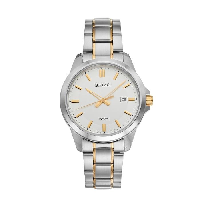 Seiko Men's Two Tone Stainless Steel Watch - Sur247, Size: Large, Silver