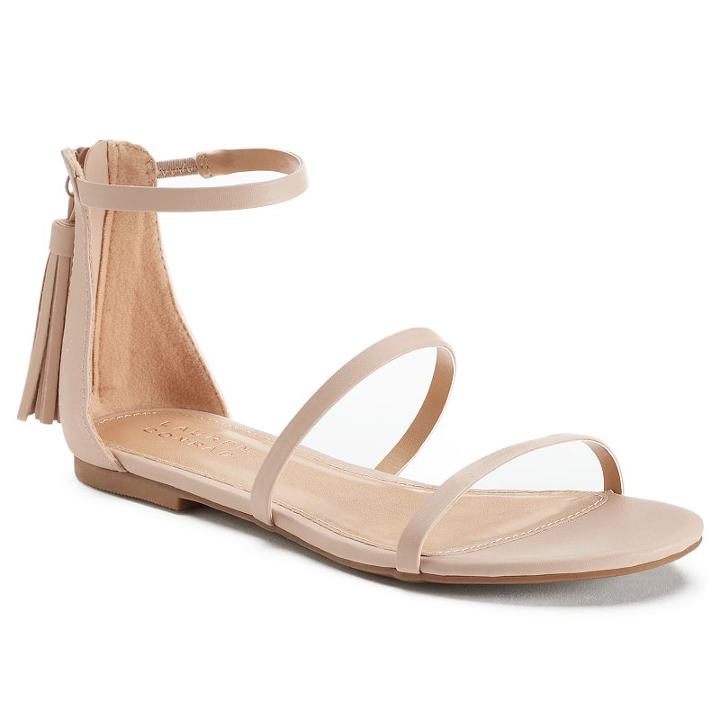 Lc Lauren Conrad Shimmer Women's Sandals, Size: 6, Natural