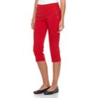 Women's Dana Buchman Millennium 21-in. Sailor Capris, Size: Medium, Med Red