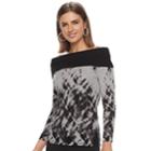 Women's Rock & Republic&reg; Off-the-shoulder Tie-dye Sweater, Size: Xs, Black
