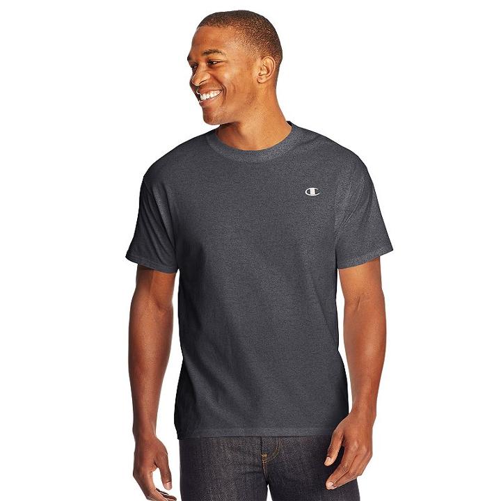 Men's Champion Logo Tee, Size: Medium, Grey
