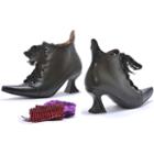 Witch Costume Boots - Adult, Size: 9, Black