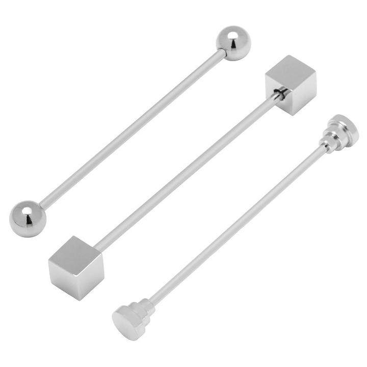 3-pc. Stainless Steel Collar Bar Set, Men's, Silver
