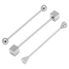 3-pc. Stainless Steel Collar Bar Set, Men's, Silver