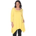 Plus Size White Mark Handkerchief Tunic Top, Women's, Size: 4xl, Orange