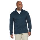 Big & Tall Sonoma Goods For Life&trade; Modern-fit Supersoft Sweater Fleece Shawl-collar Cardigan, Men's, Size: Xxl Tall, Dark Blue