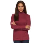 Women's Croft & Barrow&reg; Essential Mockneck Top, Size: Xl, Dark Red