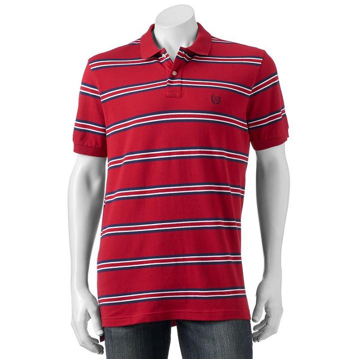 Men's Chaps Classic-fit Striped Stretch Polo, Size: Xxl, Red