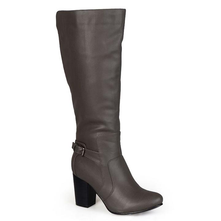 Journee Collection Carver Women's High Heel Boots, Girl's, Size: 7.5 Wc, Grey