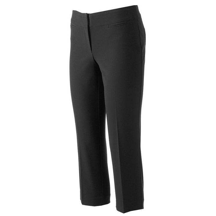 Women's Apt. 9 Capri Dress Pants, Size: 4, Black