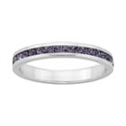 Sterling Silver Purple Crystal Eternity Ring, Women's, Size: 9